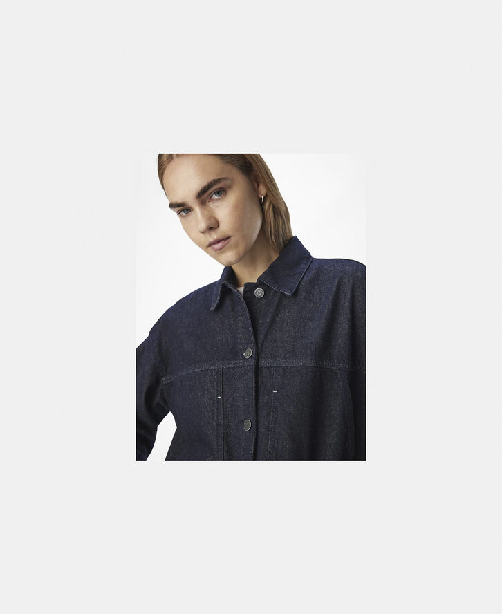 Object OBJCRYSTAL DNM LO L/S JACKET 136 Dark blue denim