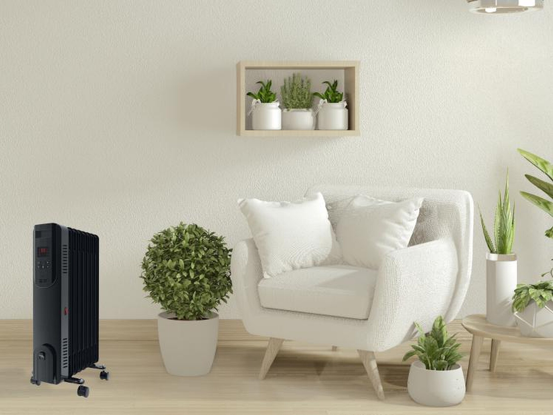 Pur Line Öl Radiator 1500W, 7 Rippen, Thermostat, WLAN
