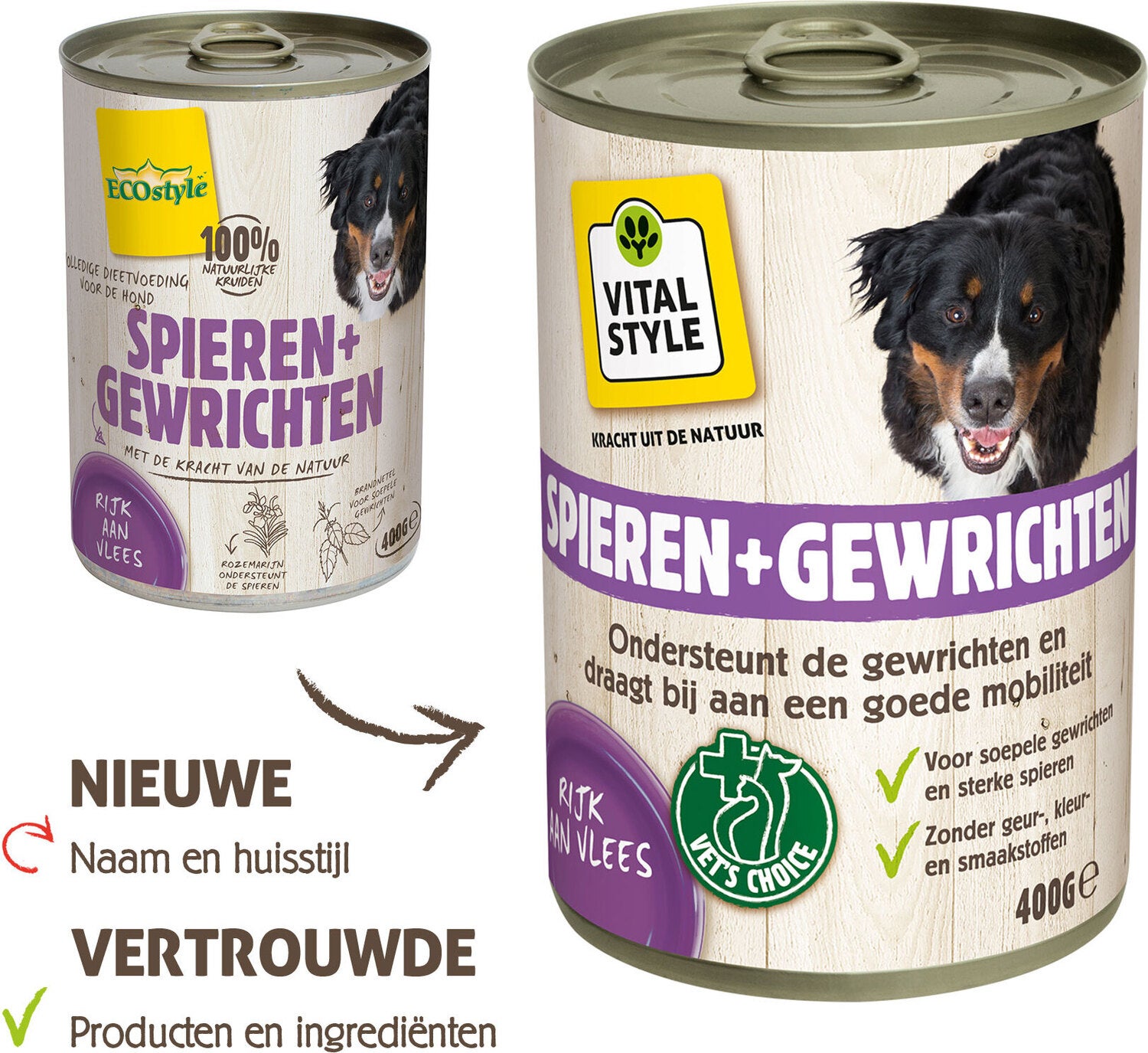VITALstyle hondenvoer spieren en gewrichten adult 400 g