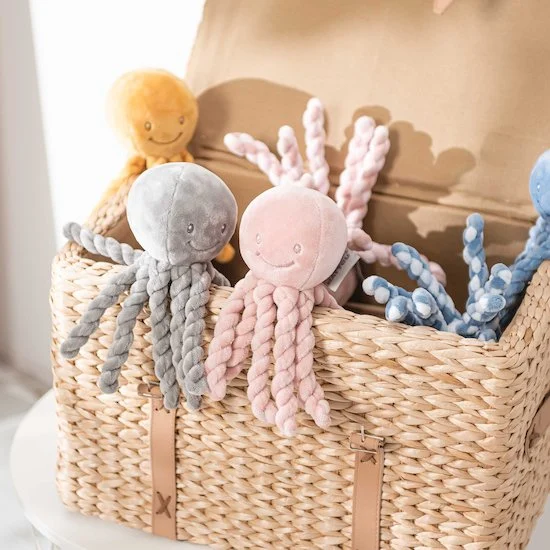 Lapidou Peluche Pieuvre   Bleu Infinity        de               Nattou