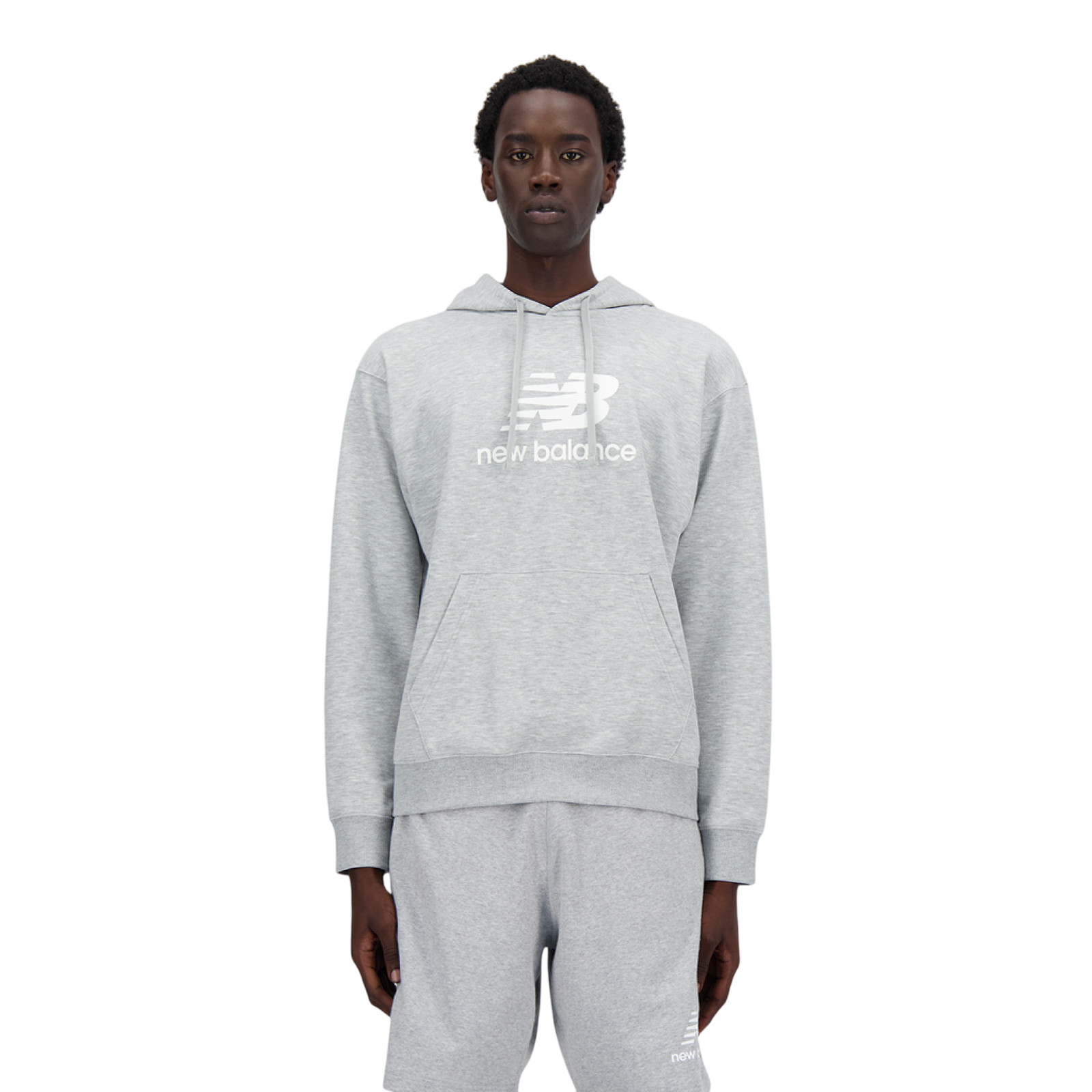 Sport Essentials Stacked Logo French Terry Hoodie athletic grey