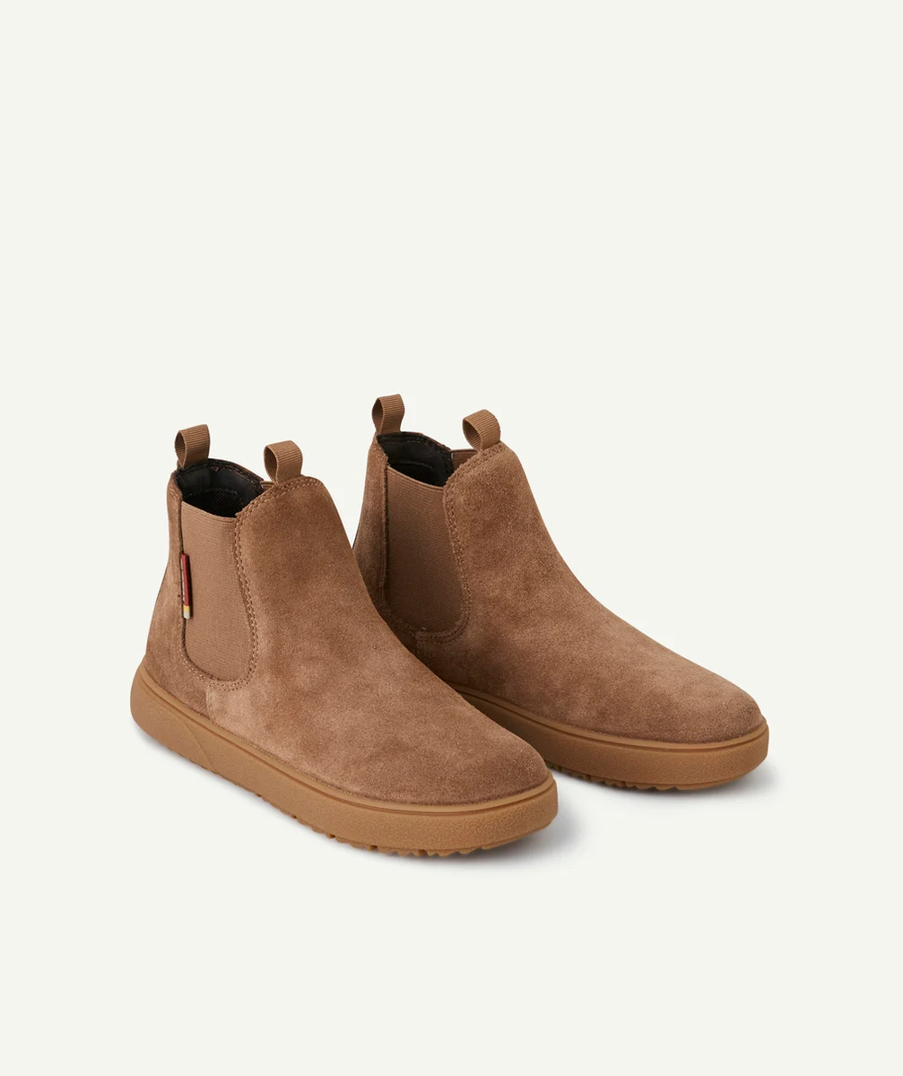 GEOXBOTTINES GARÇON THELEVEN EN CUIR MARRON