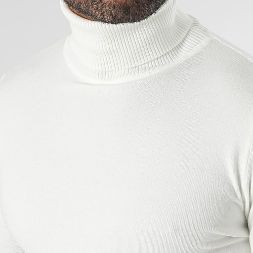Pull Col Roulé Beige Clair