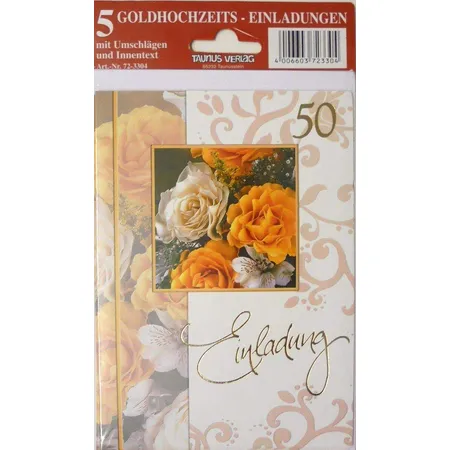 Taunus Einladung zur Goldhochzeit, 5 Stück