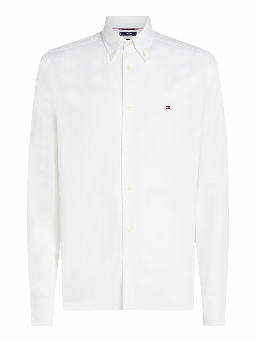TOMMY HILFIGER<br>Camisa reta em tecido dobby