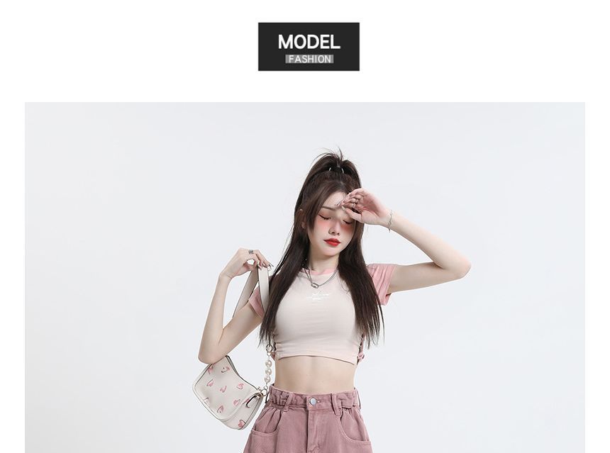 Denimot - Denim shorts met hoge taille en opgerolde zoom