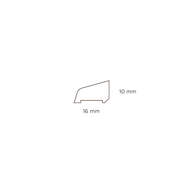 Sandliste plast koksgrå - 10 x 16 x 3000 mm