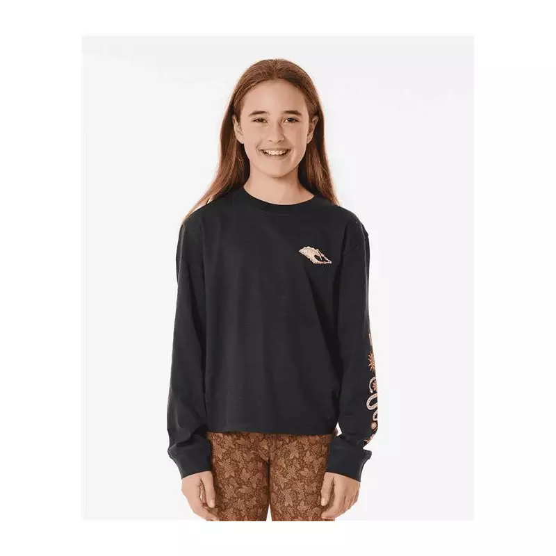 Teeshirt junior RIPCURL Sun Catcher Ls Tee-Girl Washed Black