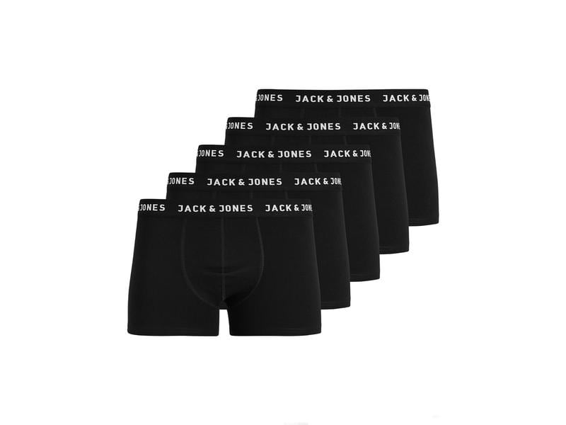 JACK&JONES Unterhosen Herren, 5-er Pack, Schwarz, M Kurze Boxershorts