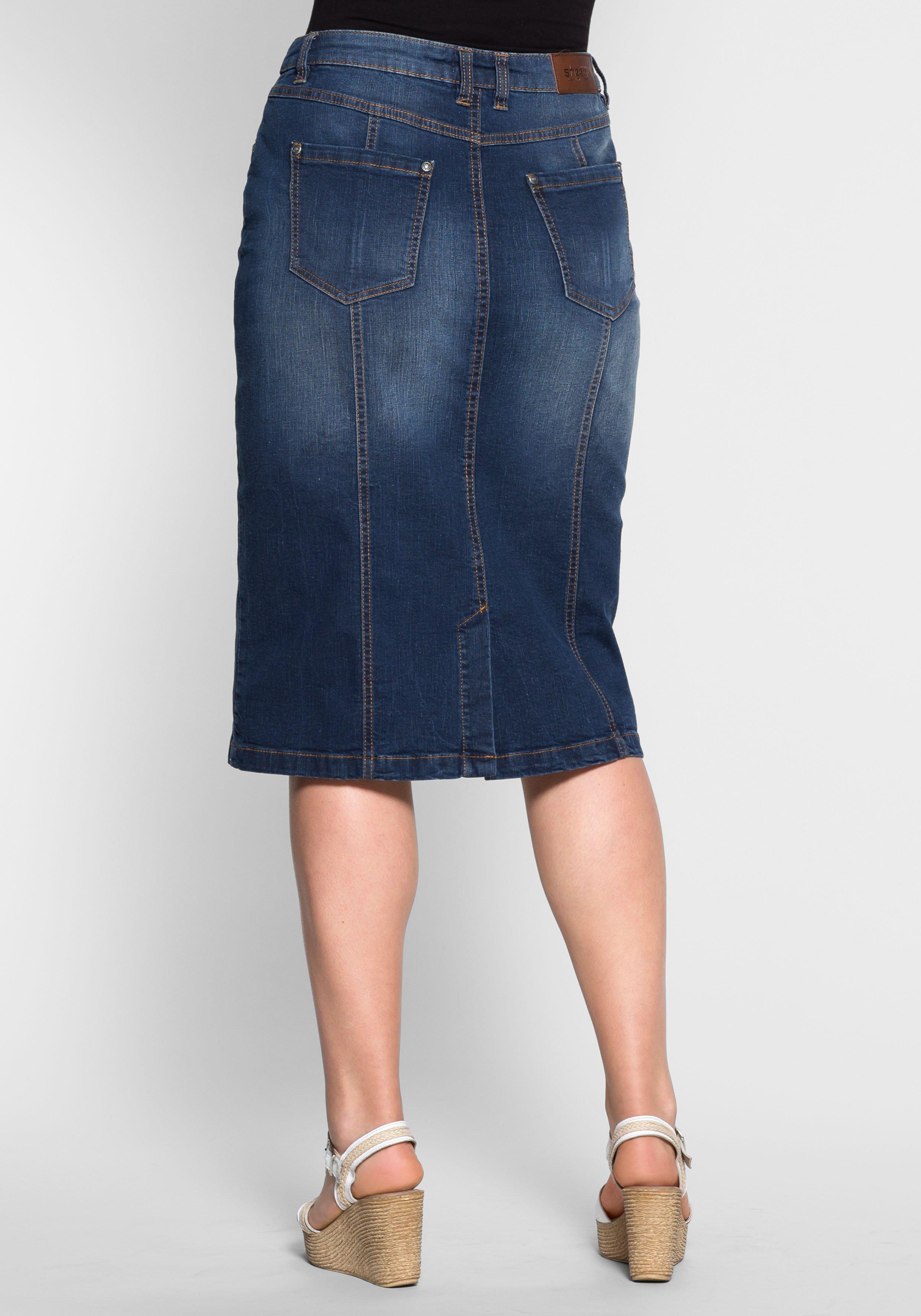 Jeansrock mit Teilungsnähten
