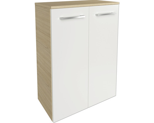 Dubbele halfhoge kast FACKELMANN B.Style 60,2x82,5x32 cm Zand Eiken/wit