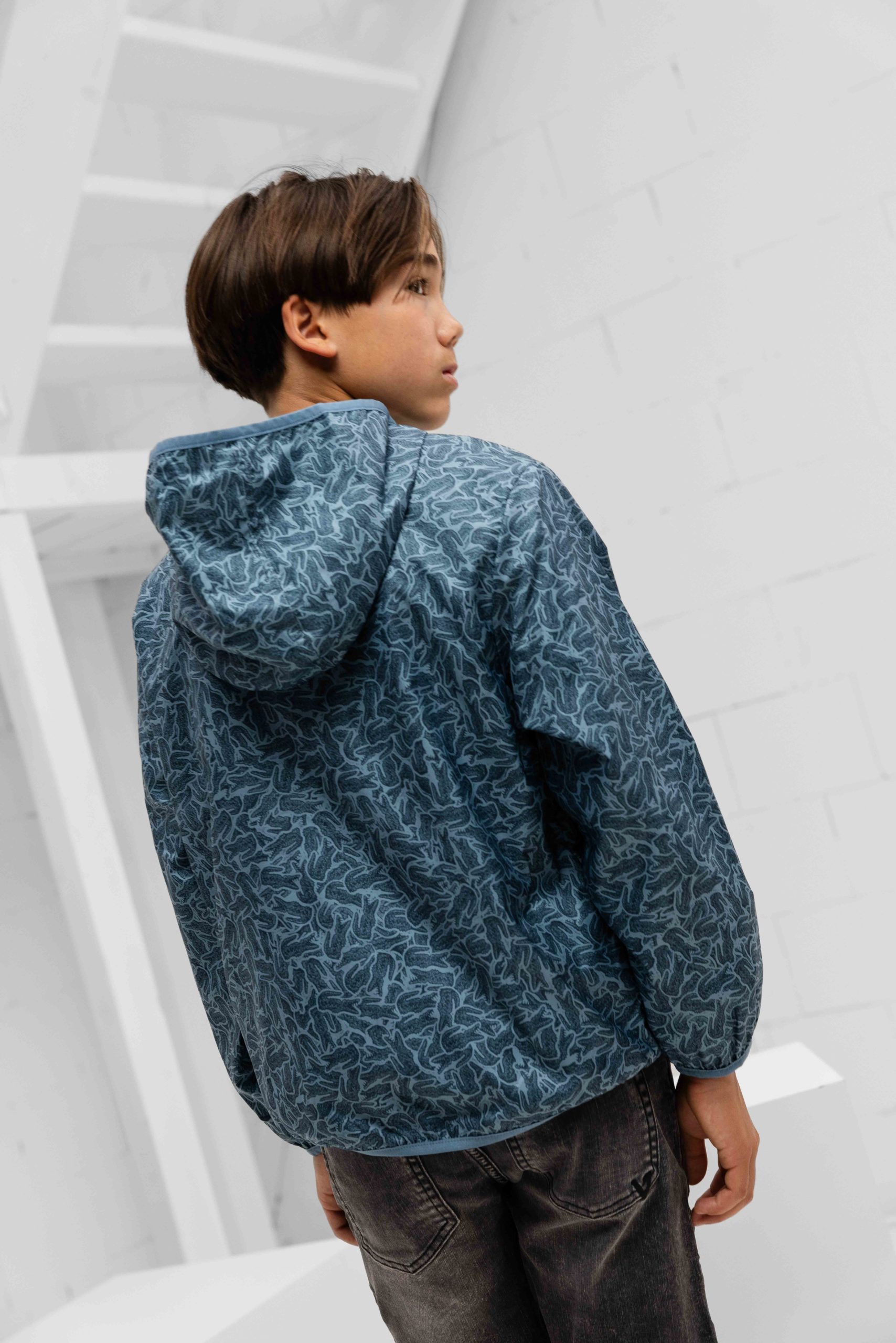 Lacoste Inversible Trainingsjack Kids Blauw