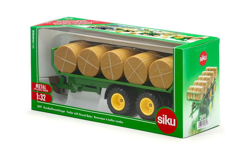 Rundballenanhänger 1:32Siku Farmer Anhänger für Rundballen