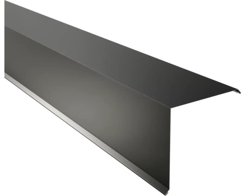 PRECIT-randafwerking voor trapeziumplaten, diepzwart RAL 9005, 1000 mm x 180 mm x 180 mm x 0,5 mm