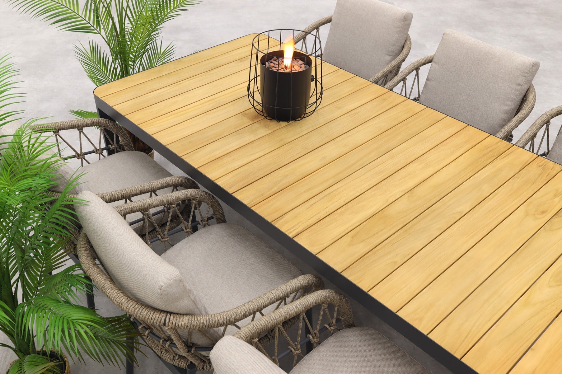 VDG Hartman Monza|General verstelbare tuinset - 220x100 cm. - 7-delig