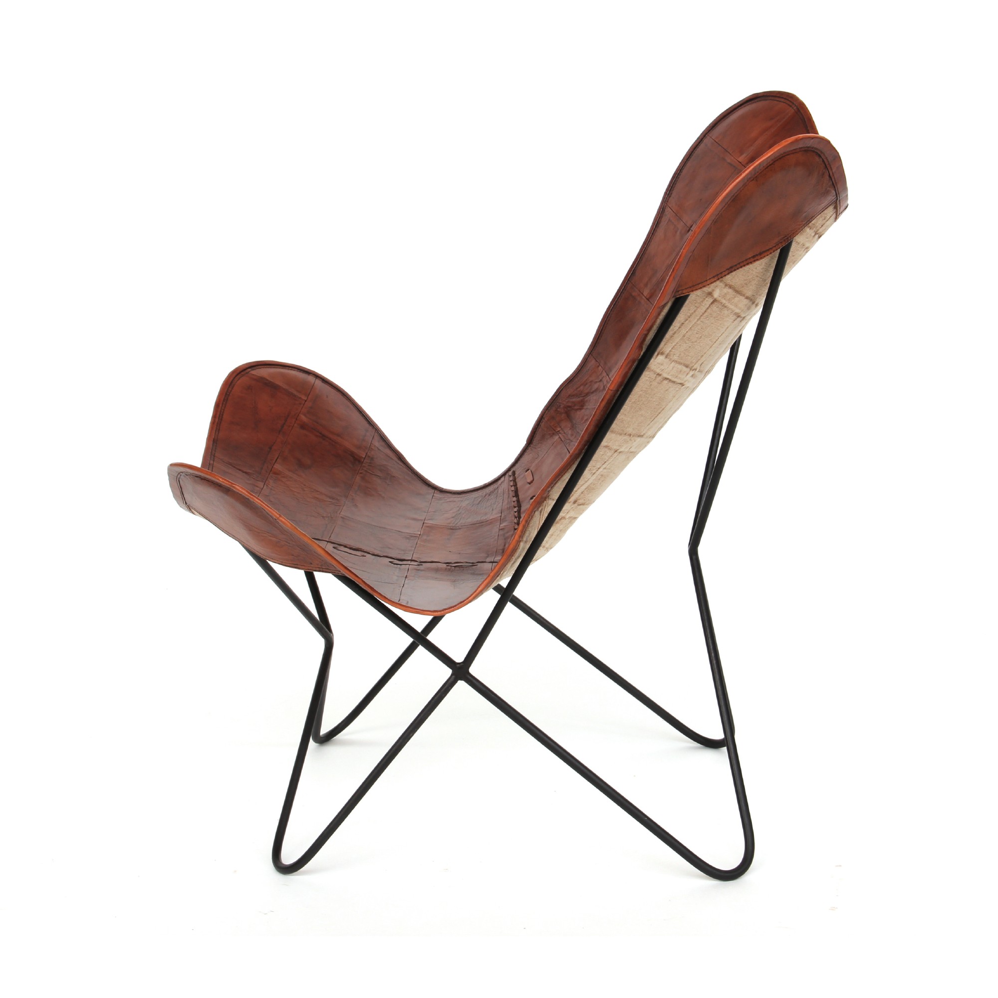 Lounger 'Brad', braun, schwarz, T 71 cm, B 74 cm, H 90 cm von fischer's lagerhaus