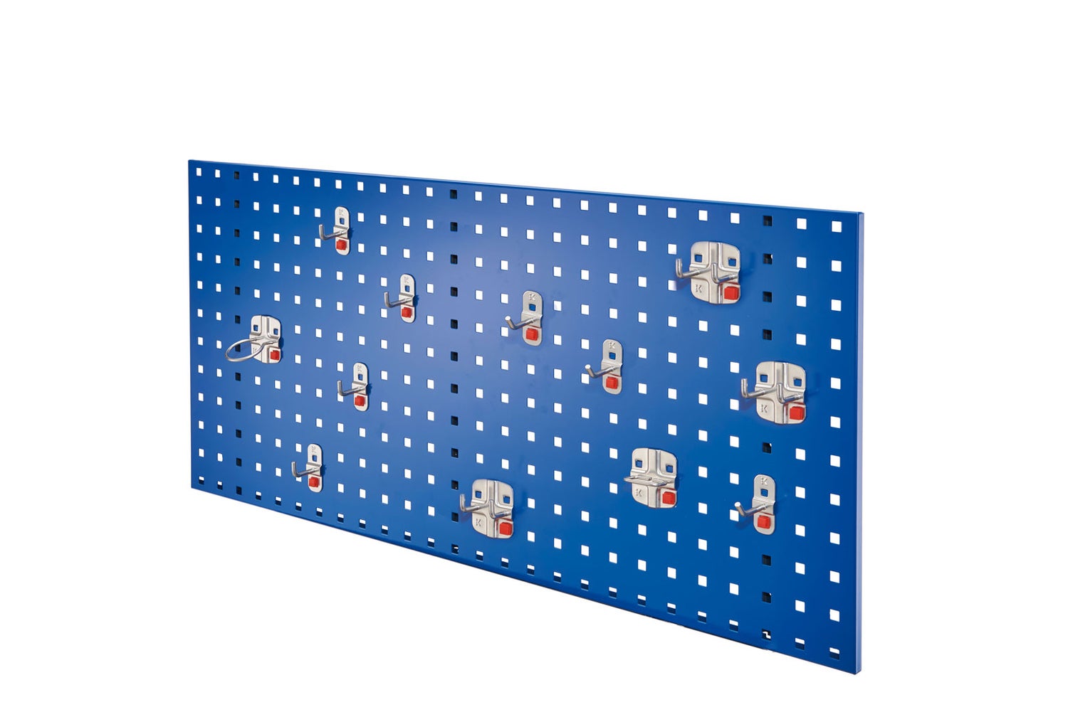 Kappes® RasterPlan by ABAX Starter Set #2 1x Geperforeerde plaat 1000x450mm 1x Gereedschapshouders assortiment 12-delig Gentiaanblauw RAL 5010