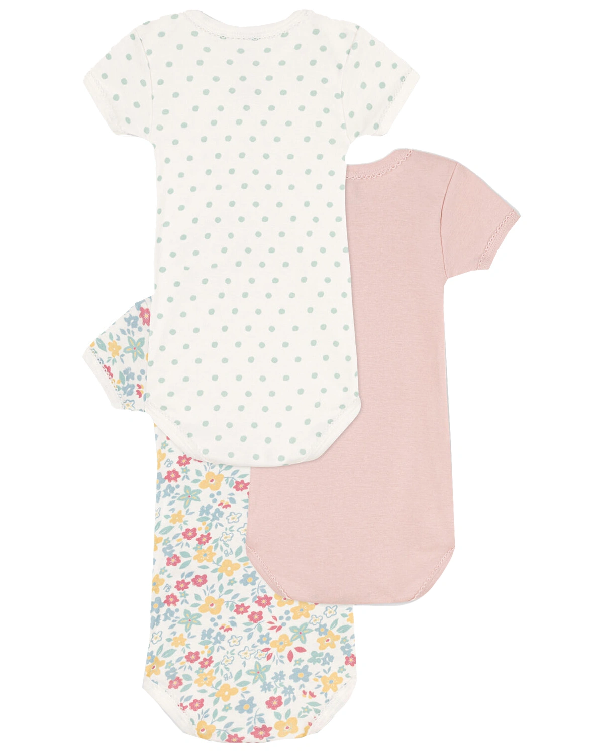 Kurzarm-Body VIEVE 3er-Pack in rosa/marshmallow