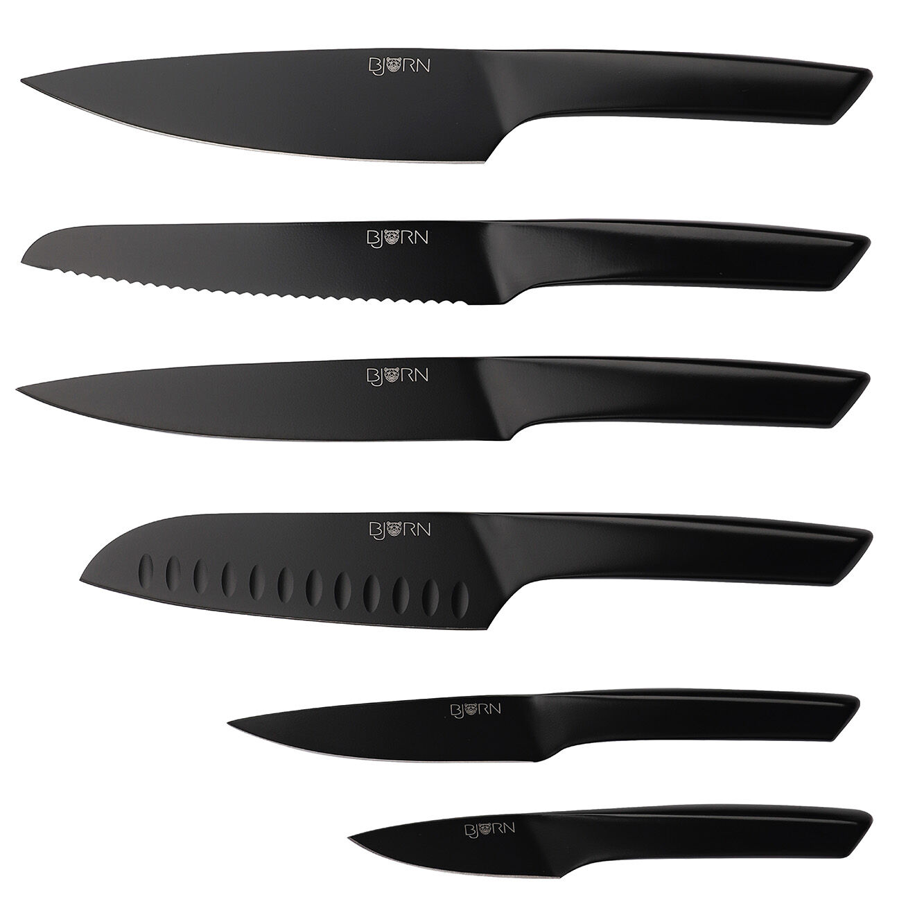 Bjorn Couteaux de cuisine Jensen - 6 pièces noir mat