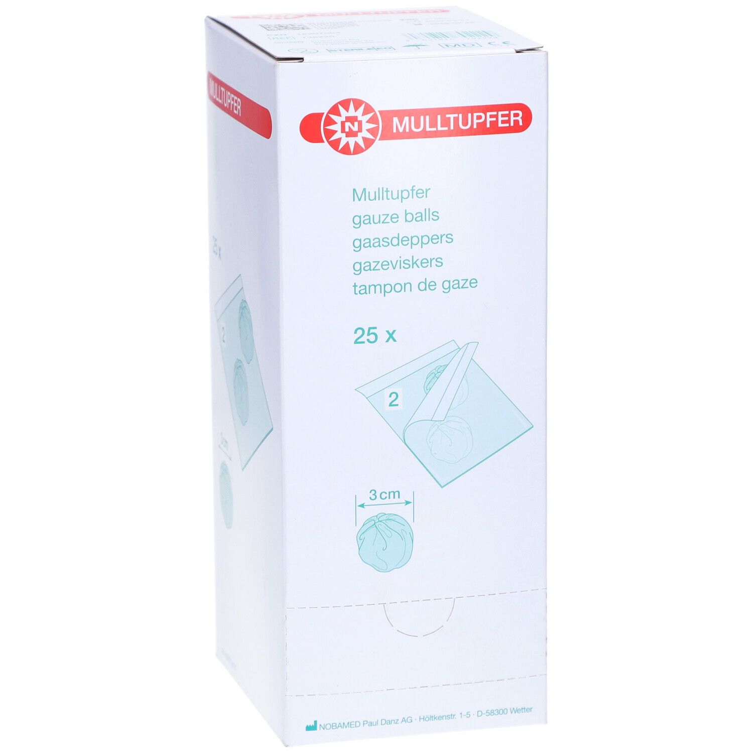 Nobamed® Mulltupfer pflaumengroß steril
