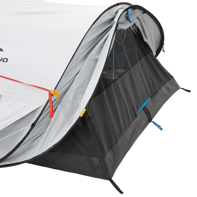 Decathlon Quechua - Barraca de Camping Quechua 2 Second Fresh & Black Impermeável e Pop-Up para 3 Pessoas