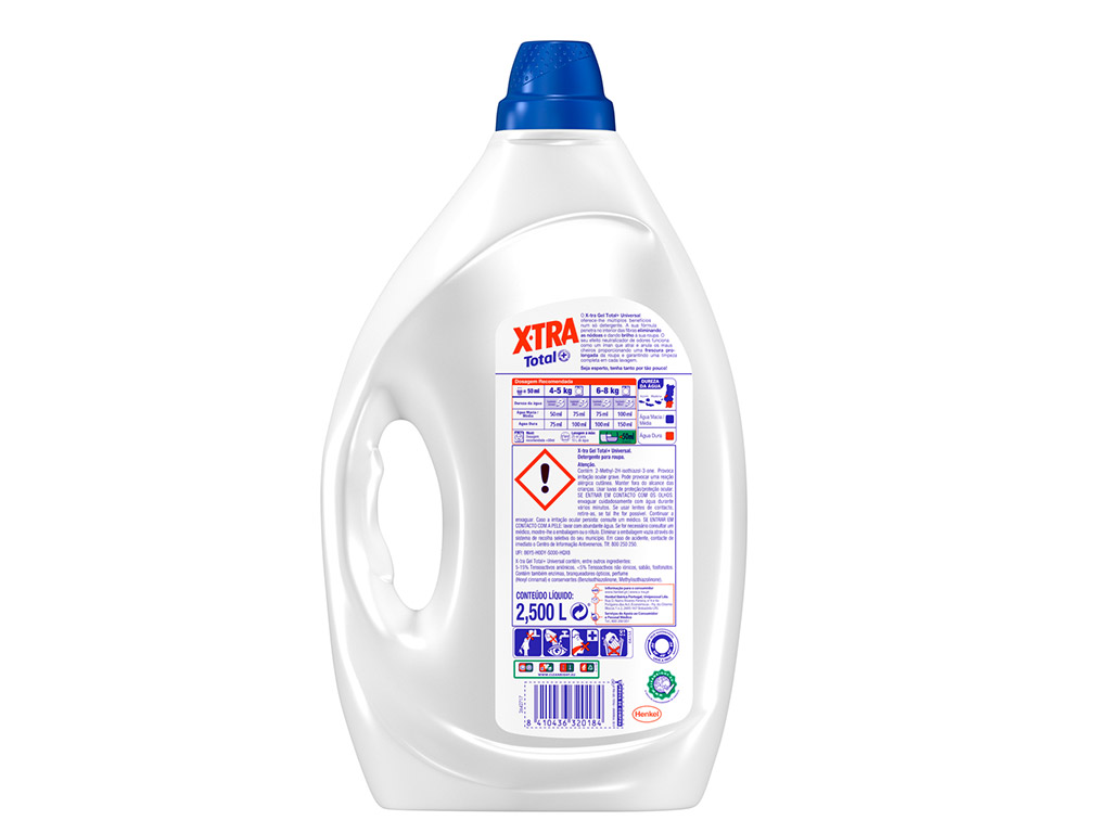DETERGENTE X-TRA MÁQUINA ROUPA LÍQUIDO GEL UNIVERSAL 50 DOSES