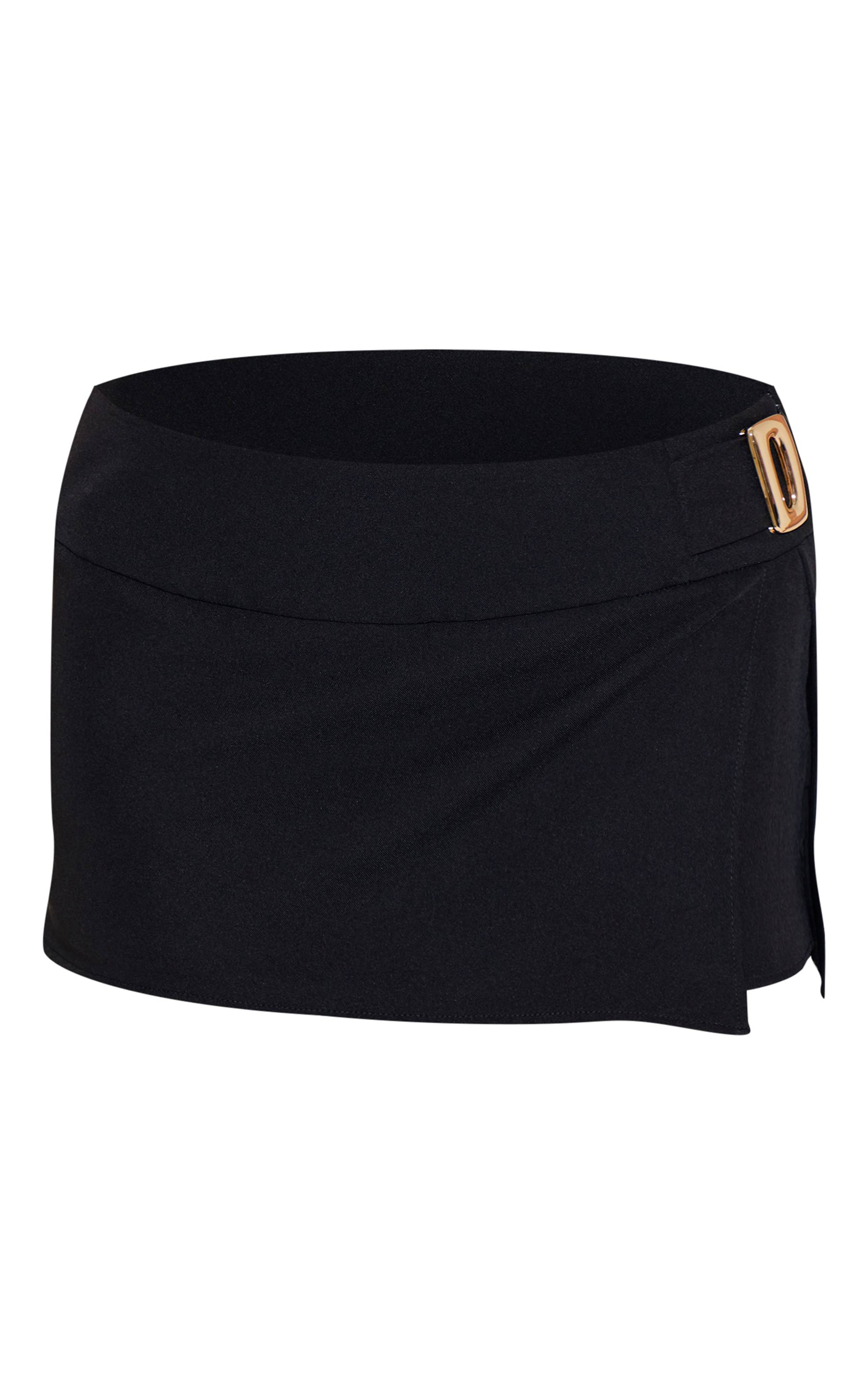 Noir Jupe-short Mini Avec Détail De Garniture