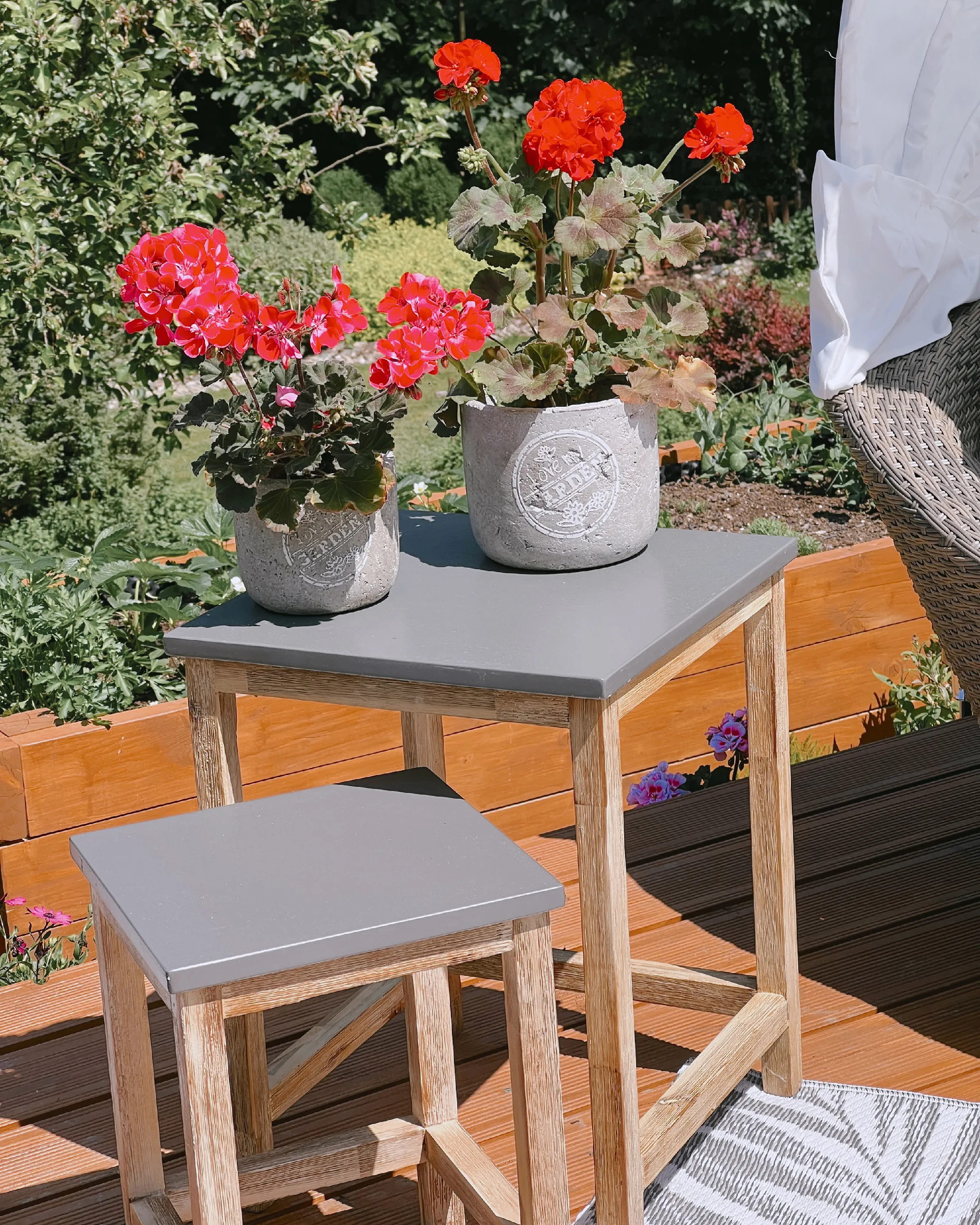Set van 2 tuinstoelen OSTUNI Beton Grijs