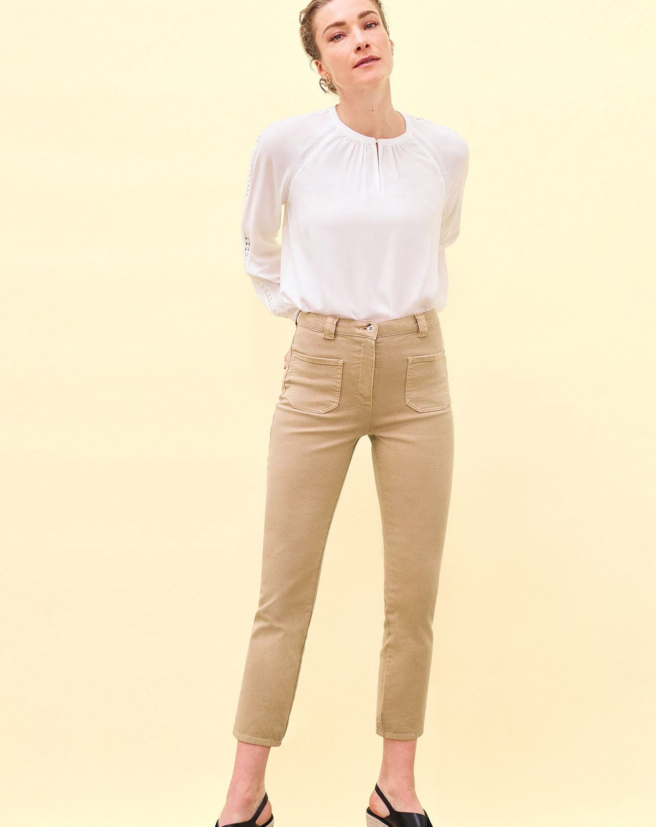 Caroll Pantalon slim Sicilio caramel