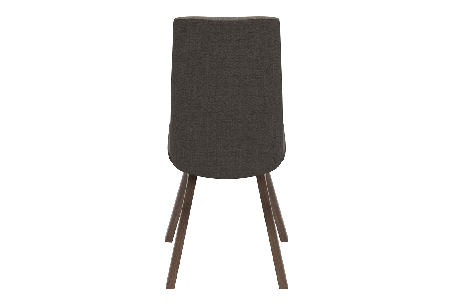 Chilli spisestol Tekstil Silva Dark Beige. Lav rygg med valnøtt D200 understell