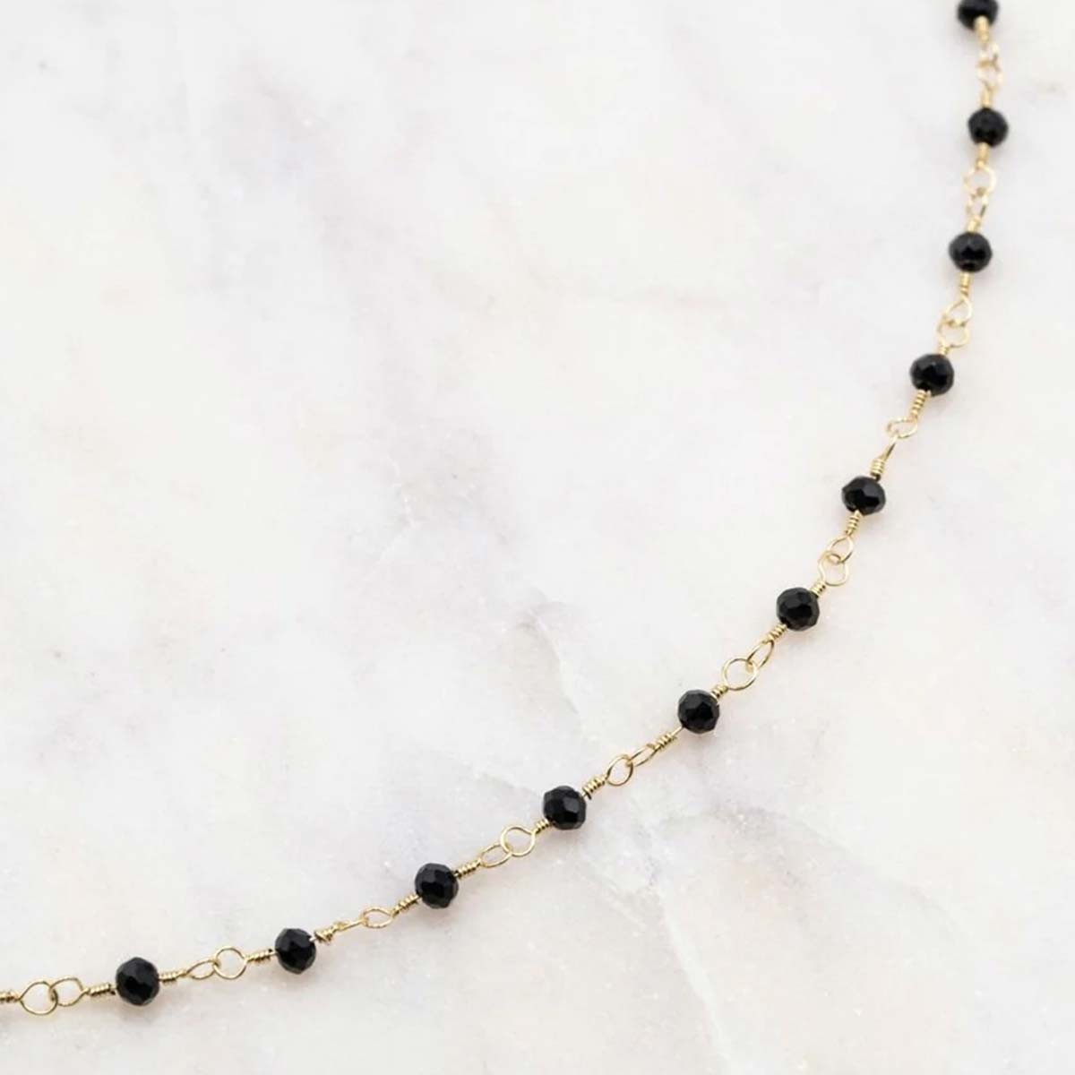 Collier - Acier inoxydable doré & pâtes de verre