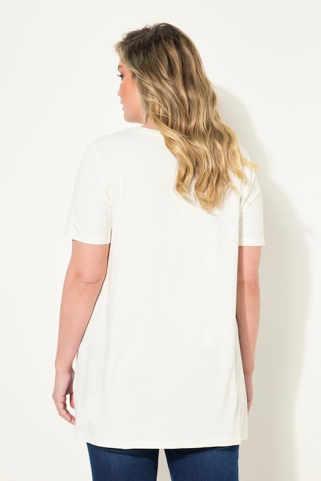T-Shirt, A-Linie, Pumps-Motiv, Halbarm