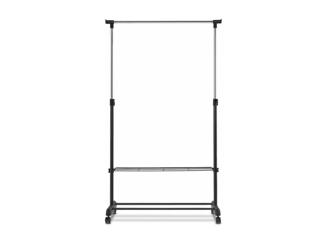 Portant à vêtements mobile noire 84 x 42 x 168 cm 20_0000977