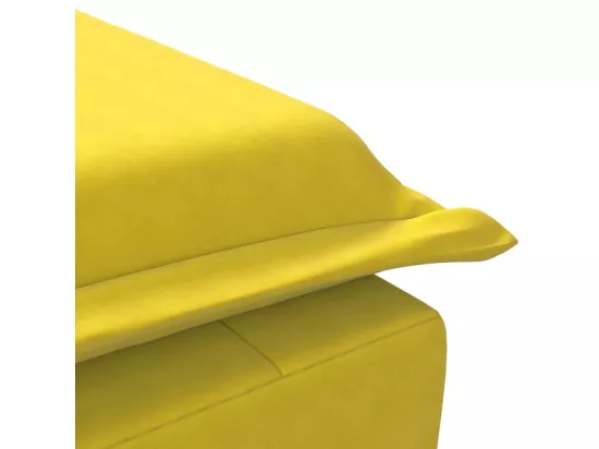Chaise longue de massage avec traversin jaune velours