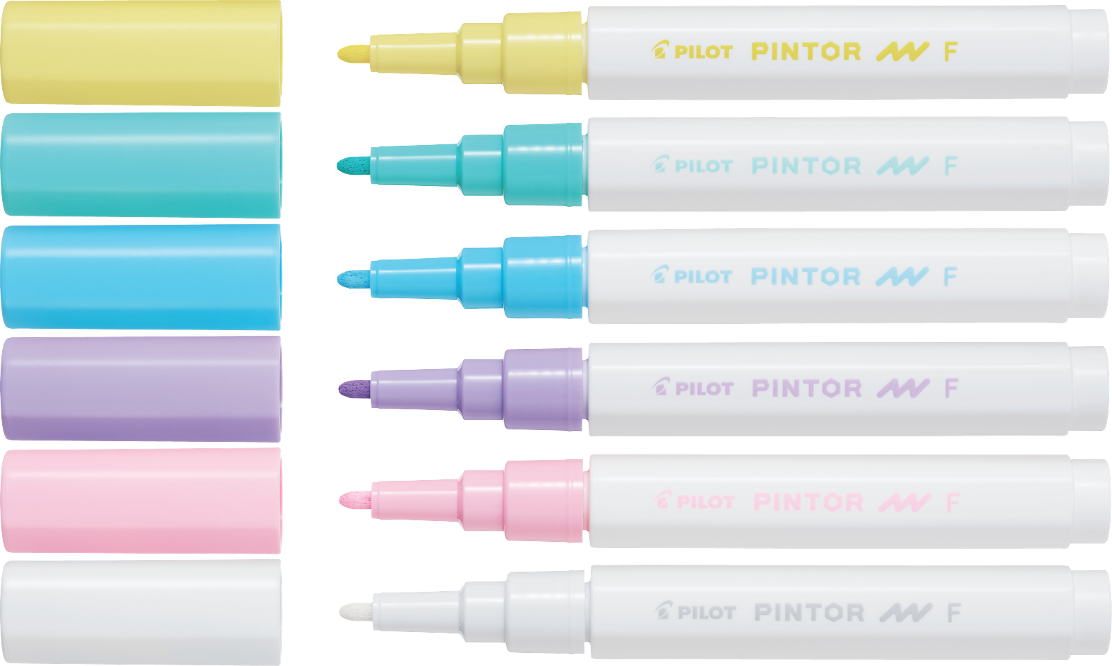 Pilot - Pintor Marker Fine Pastel Mix 6 farver (Fin Tip)