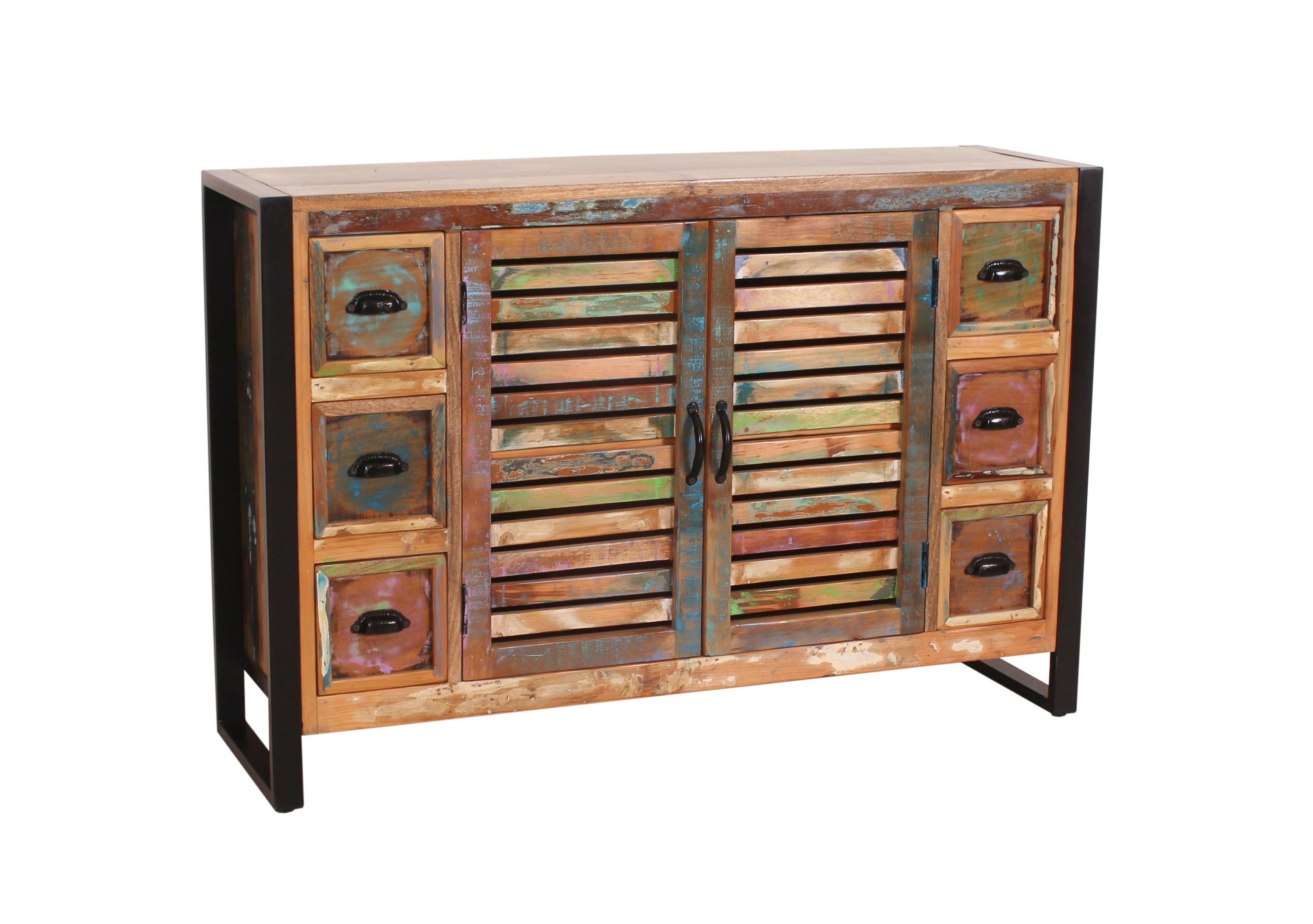 Sideboard Fiume Altholz Kommode Wohnzimmer Esszimmer Schubladen Schrank