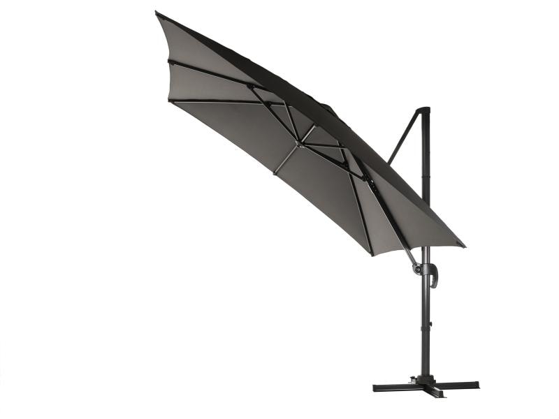 COCON Sonnenschirm TR-031, 300 x 300 cm, hängend, Grau Eleganter Ampelschirm für heisse Sommertage