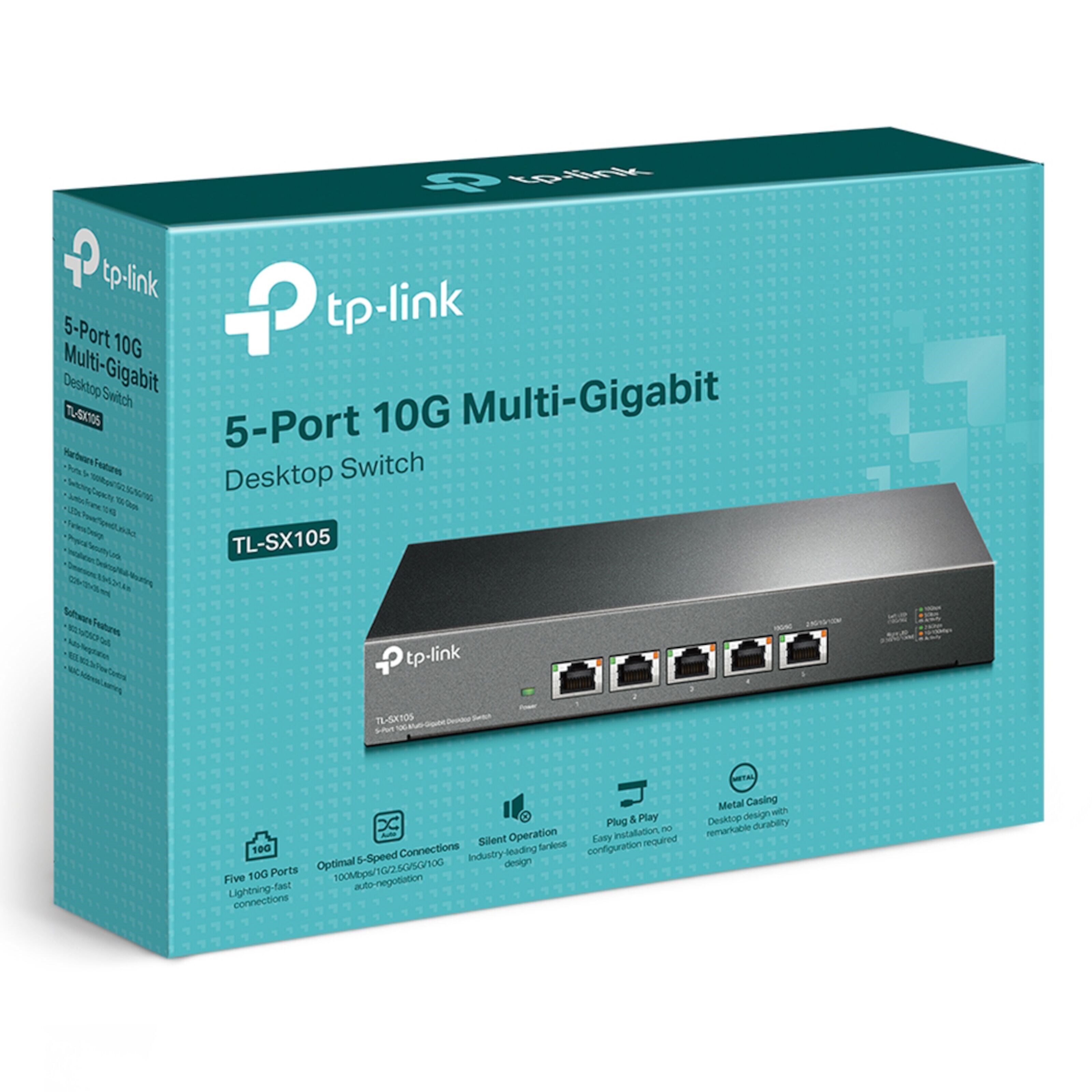TP-link TL-SX105 Gigabitswitch 5 porter 10 Gb/s