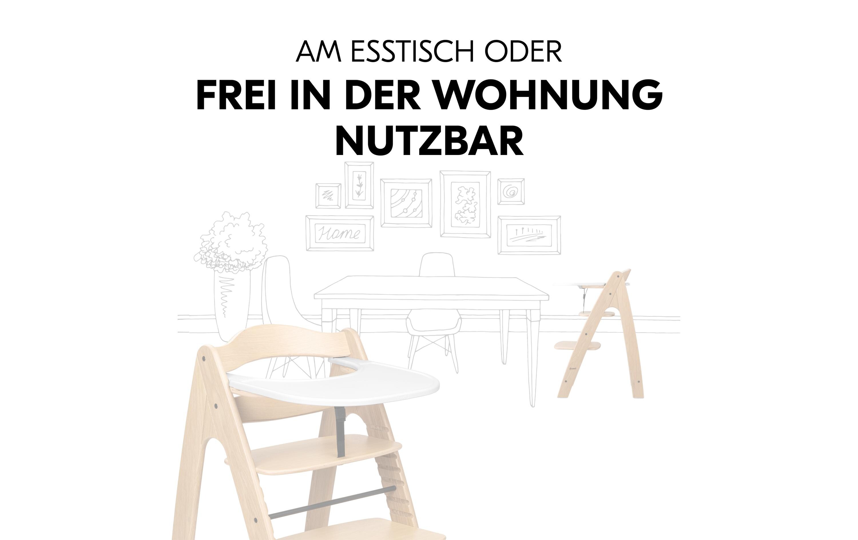Essbrett Arketa Click Tray WhiteKlick-Essbrett für den Arketa Holzhochstuhl