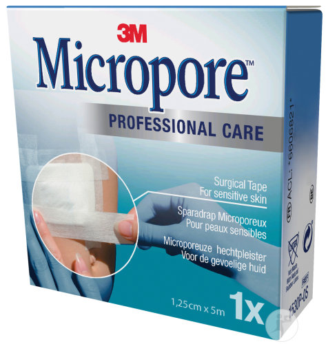 3M Micropore Sparadrap Rouleau 12,5mm x 5m Pièce 1 (1530/1B)