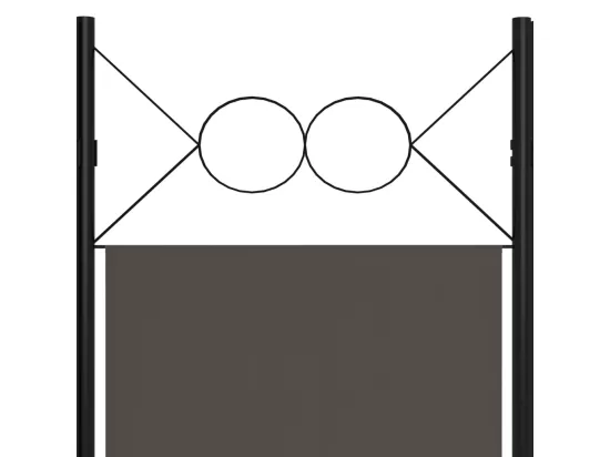 Cloison de séparation 5 panneaux Anthracite 200x180 cm