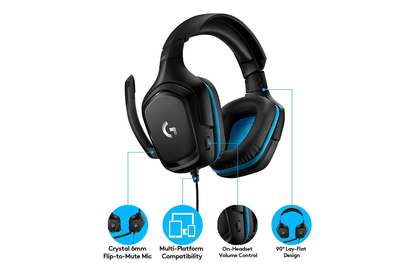 Headset G432 7.1 Surround SchwarzOver-Ear Gaming-Headset