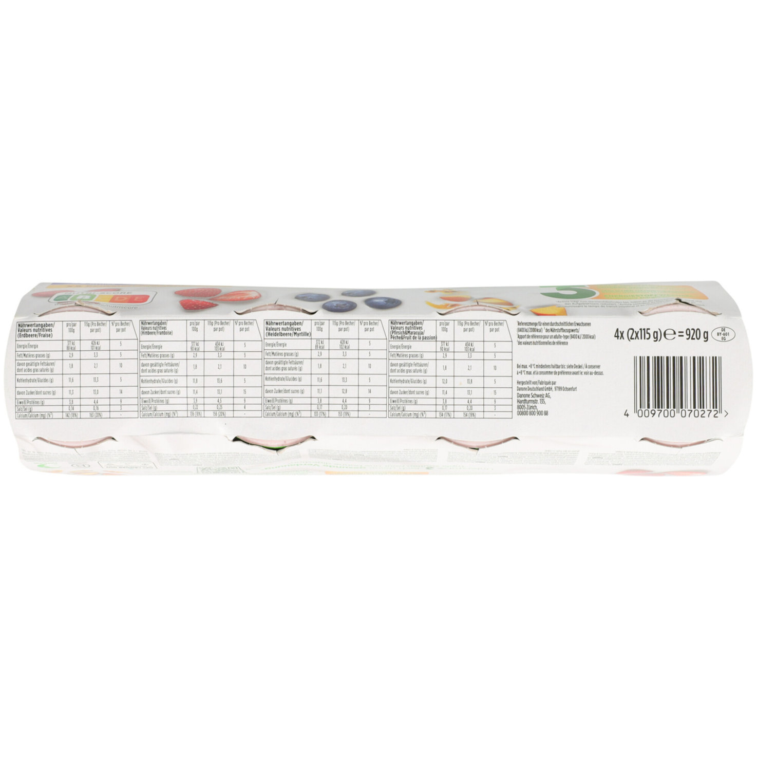 Activia probiotischer Joghurt Vorratspack Fruchtmix 8x115g