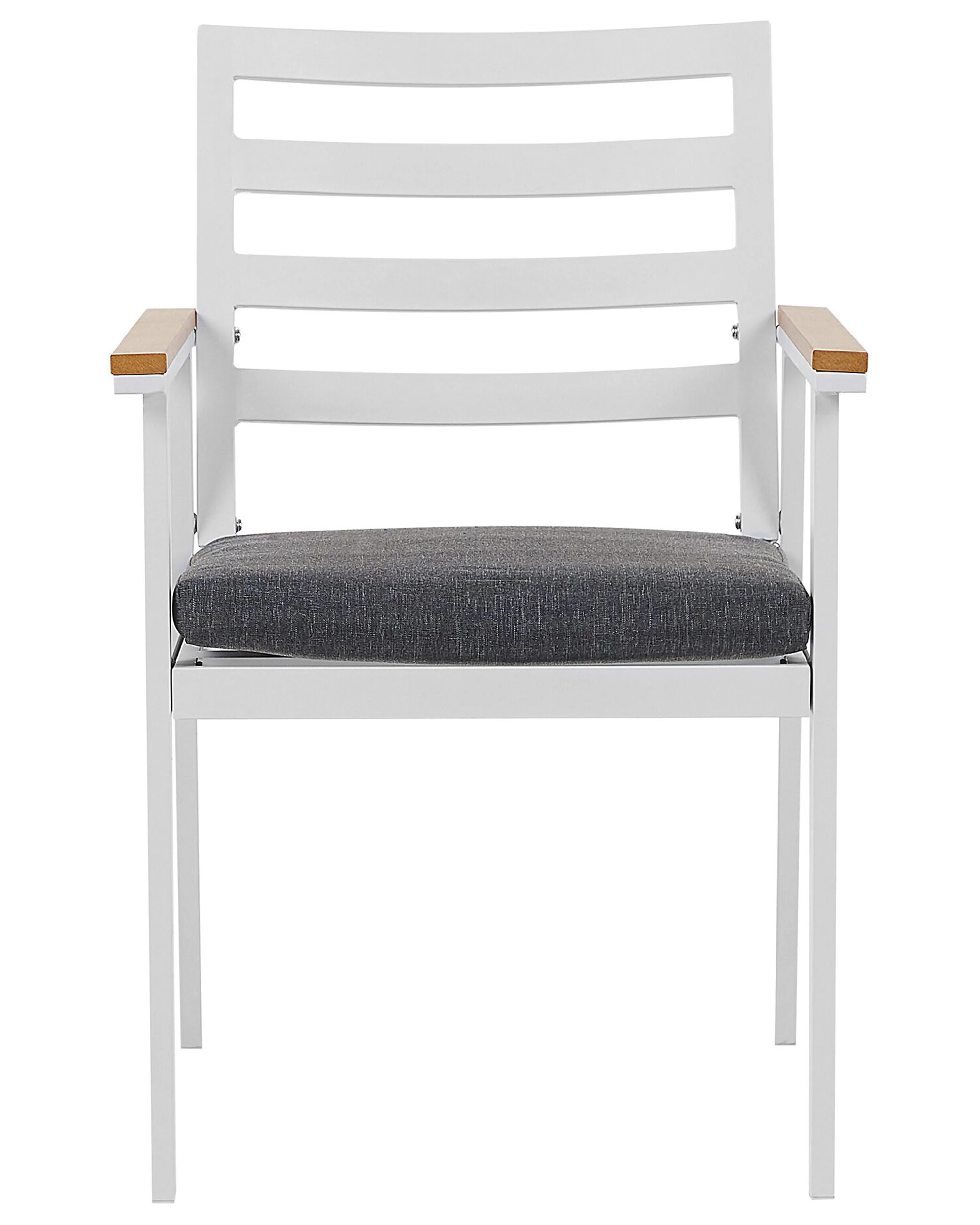 Set van 4 stoelen met zitkussen CAVOLI Metaal Grijs