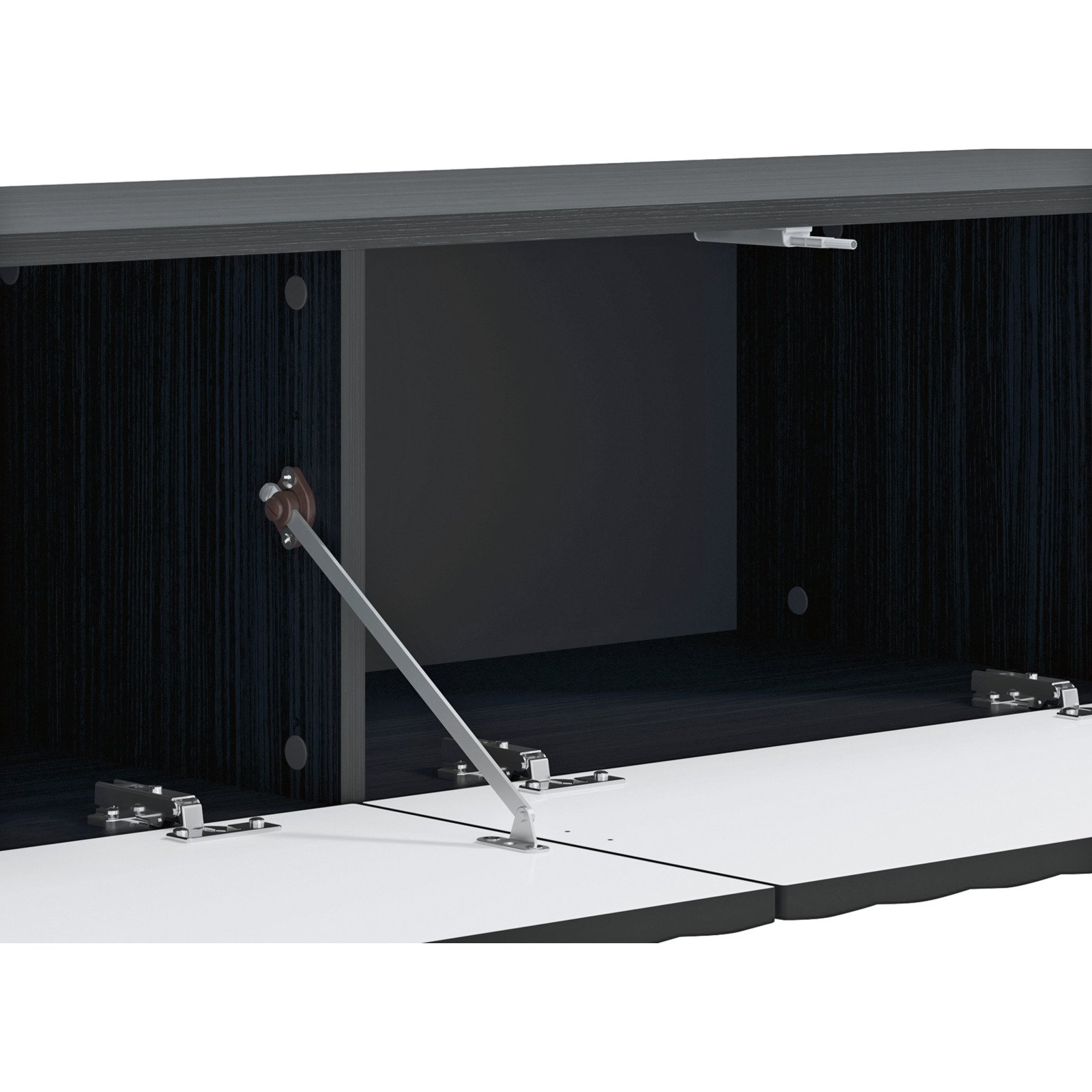 TV-Möbel Anbes Dekor schwarz 192 x 32 x 42 cm
