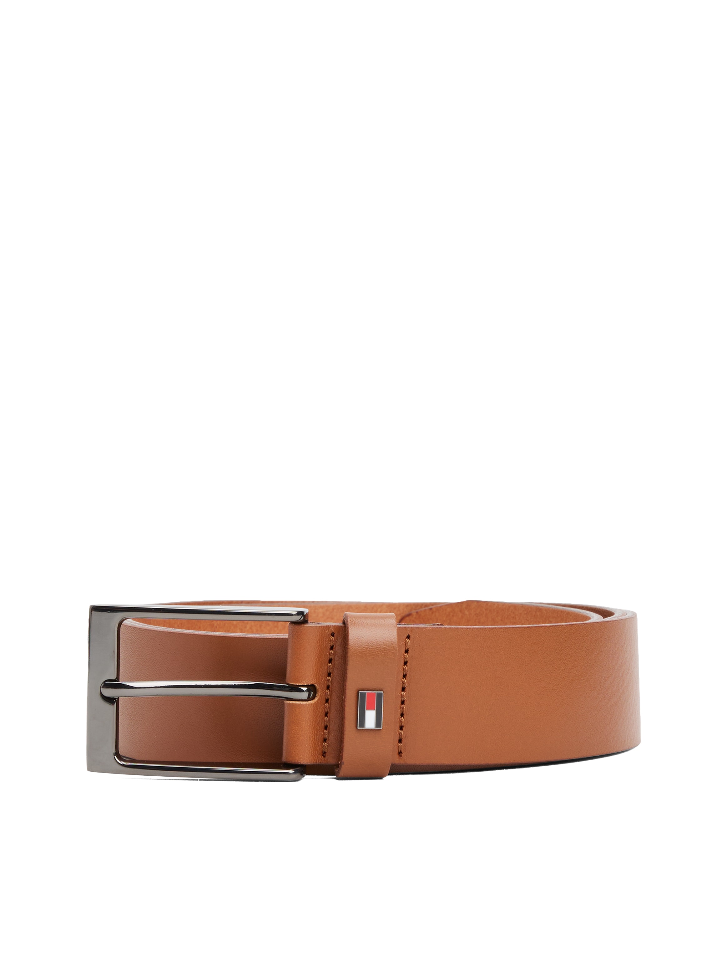Tommy Hilfiger Ledergürtel »LAYTON 3.5 cm breit«, Metallpatch, Einfachdornschliesse