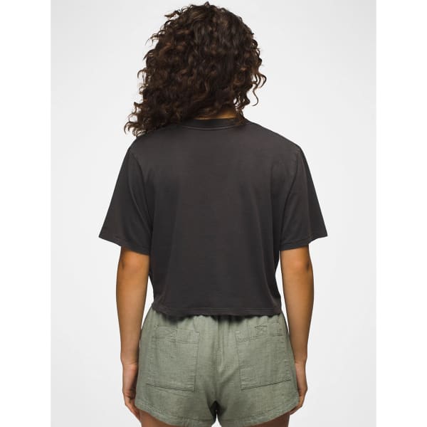 T-shirt PRANA EVERYDAY GRAPHIC CROP TEE W CHARCOAL MINDSCAPE