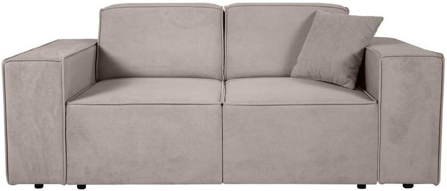 Sofa Pedro II, 2-Sitzer, ohne Schlaffunktion, Velo-Stoff, beige, 185 cm Breite