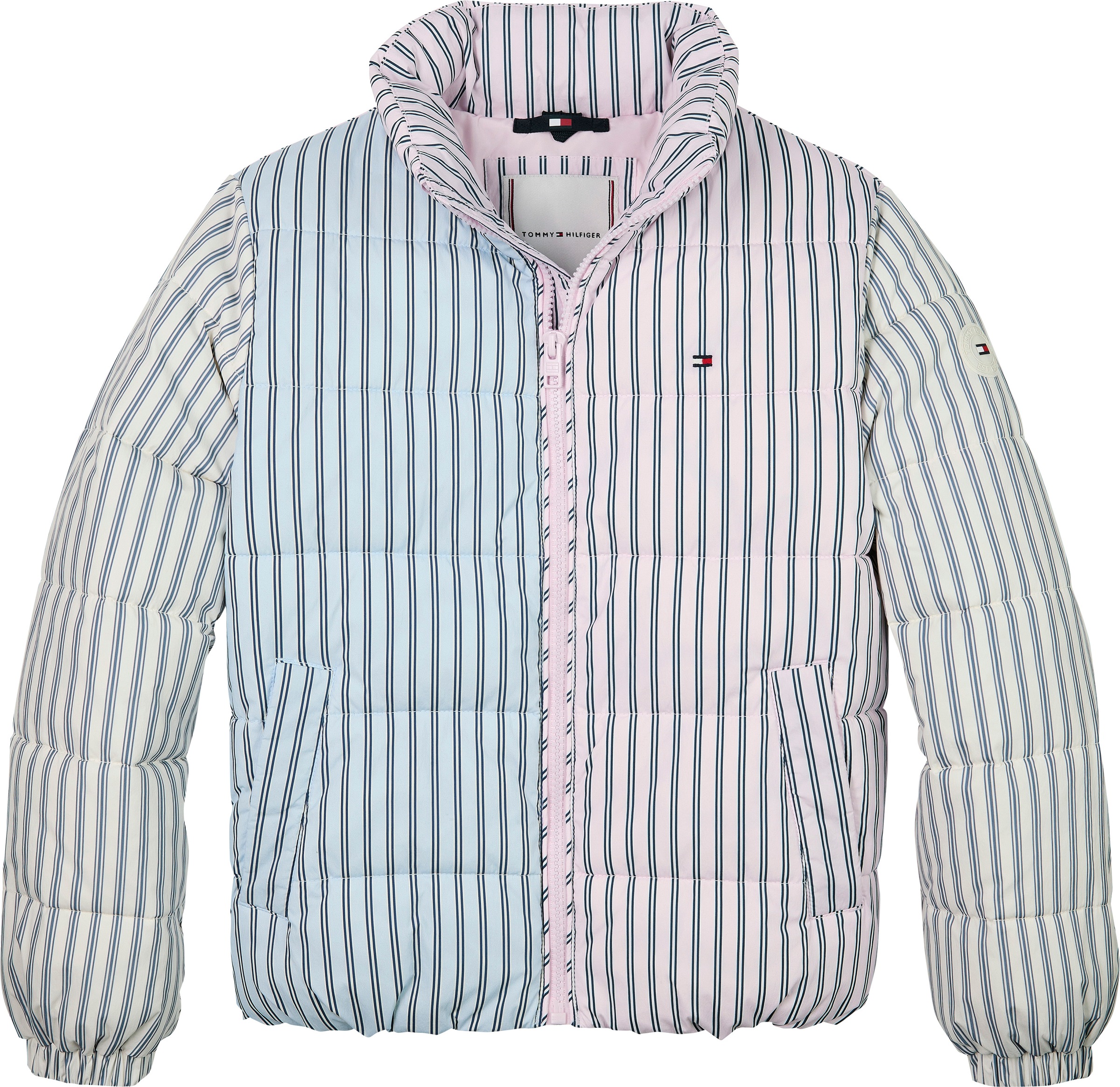 Tommy Hilfiger Steppjacke »MIX STRIPE PUFFER« für Kinder bis 16 Jahre, cooles Streifen-Design
