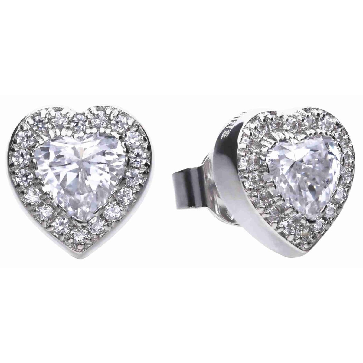 Boucle d'oreille coeur en argent 925/1000